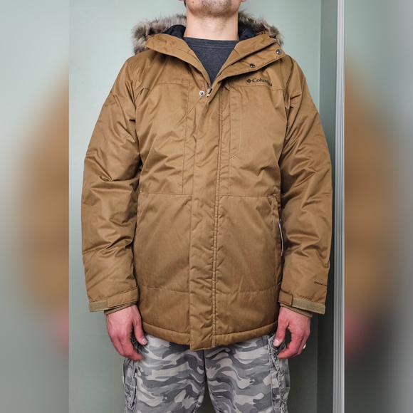 MENS Columbia Leif Trail Parka LARGE BROWN DELTA - Picture 8 of 16